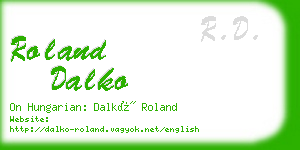 roland dalko business card